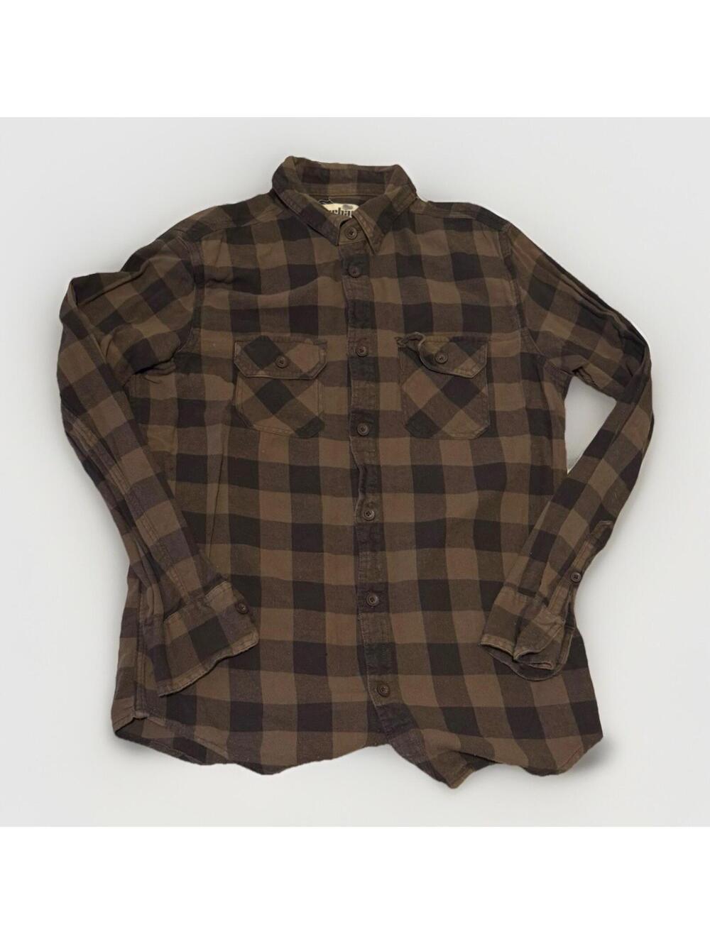 Urban Pipeline Button Up Men’s Size Large Brown Skater